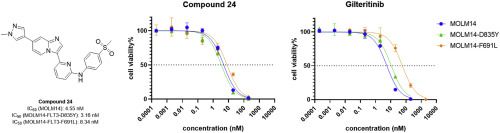 An imidazo[1,2-a]pyridine-pyridine derivative potently inhibits FLT3-ITD and FLT3-ITD secondary mutants, including gilteritinib-resistant FLT3-ITD/F691L