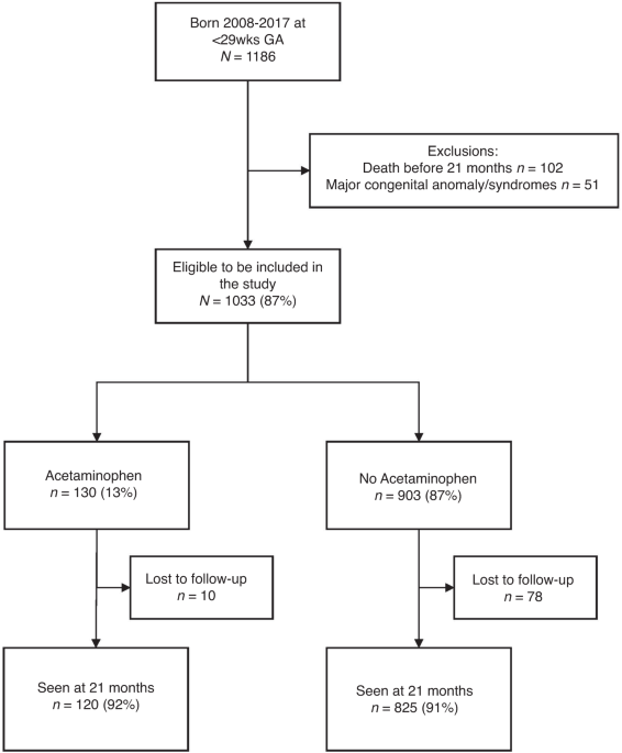 Postnatal acetaminophen exposure and neurodevelopmental outcomes at 18–21 months corrected gestational age in preterm infants <29 weeks gestation: a retrospective cohort study