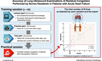 Accuracy of lung ultrasound examinations of residual congestion performed by novice residents in patients with acute heart failure
