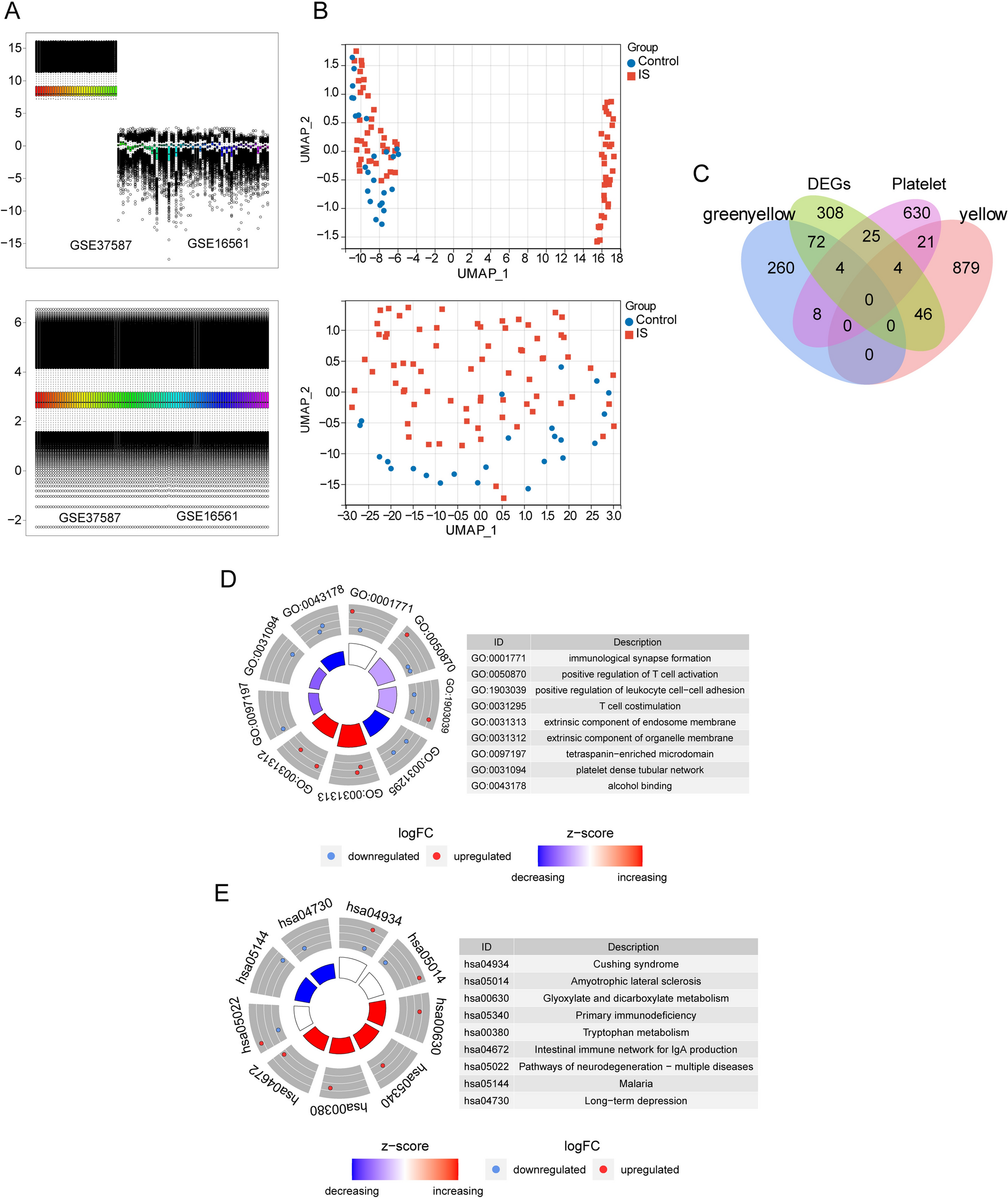 Analysis and Regulatory Mechanisms of Platelet-Related Genes in Patients with Ischemic Stroke