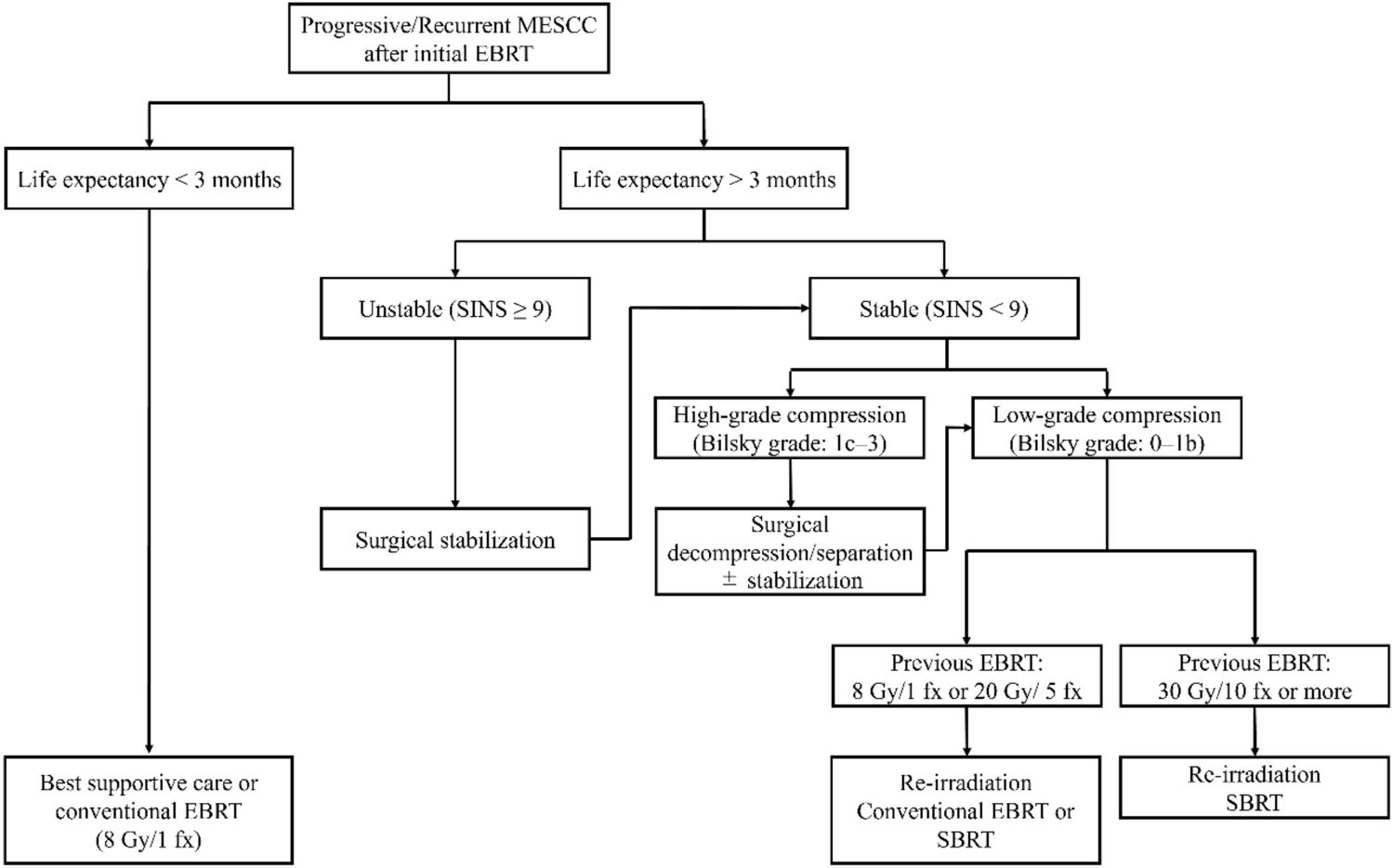 Re-irradiation spine stereotactic body radiotherapy following high-dose conventional radiotherapy for metastatic epidural spinal cord compression: a retrospective study