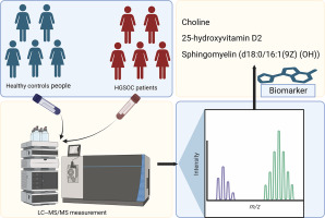 Screening by Q Exactive liquid chromatography/tandem mass spectrometry identified Choline, 25-hydroxyvitamin D2, and SM(d18:0/16:1(9Z) (OH)) as biomarkers for high-grade serous ovarian cancer