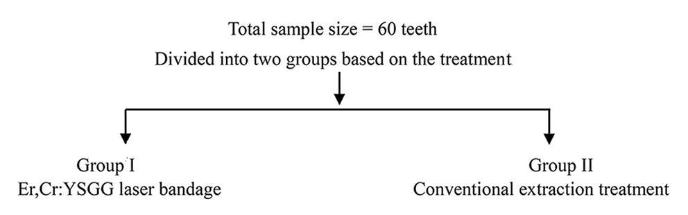 Comparative evaluation of healing using Er, Cr: YSGG laser treatment with conventional method after extraction of permanent teeth: an in-vivo study