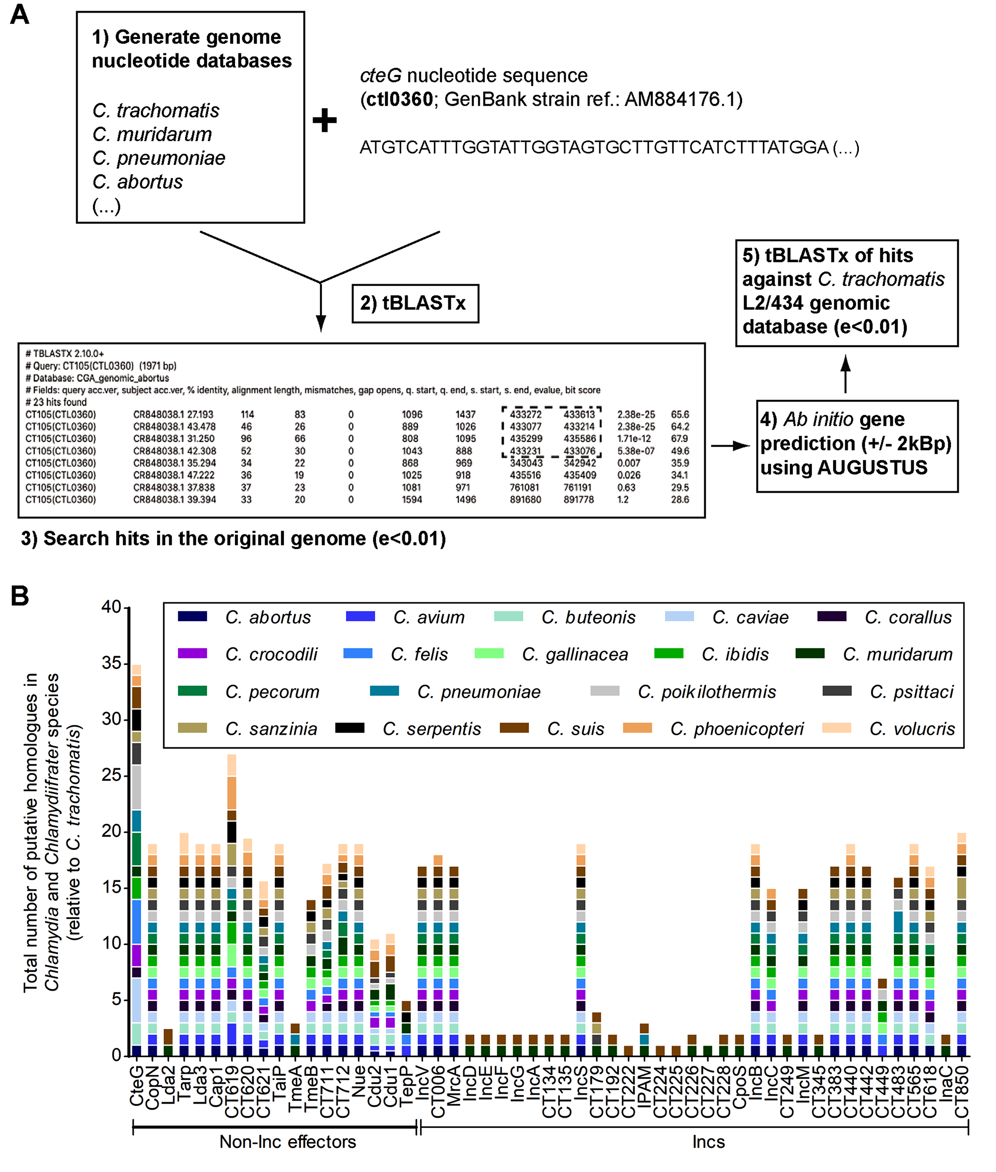 Identification of homologs of the Chlamydia trachomatis effector CteG reveals a family of Chlamydiaceae type III secreted proteins that can be delivered into host cells