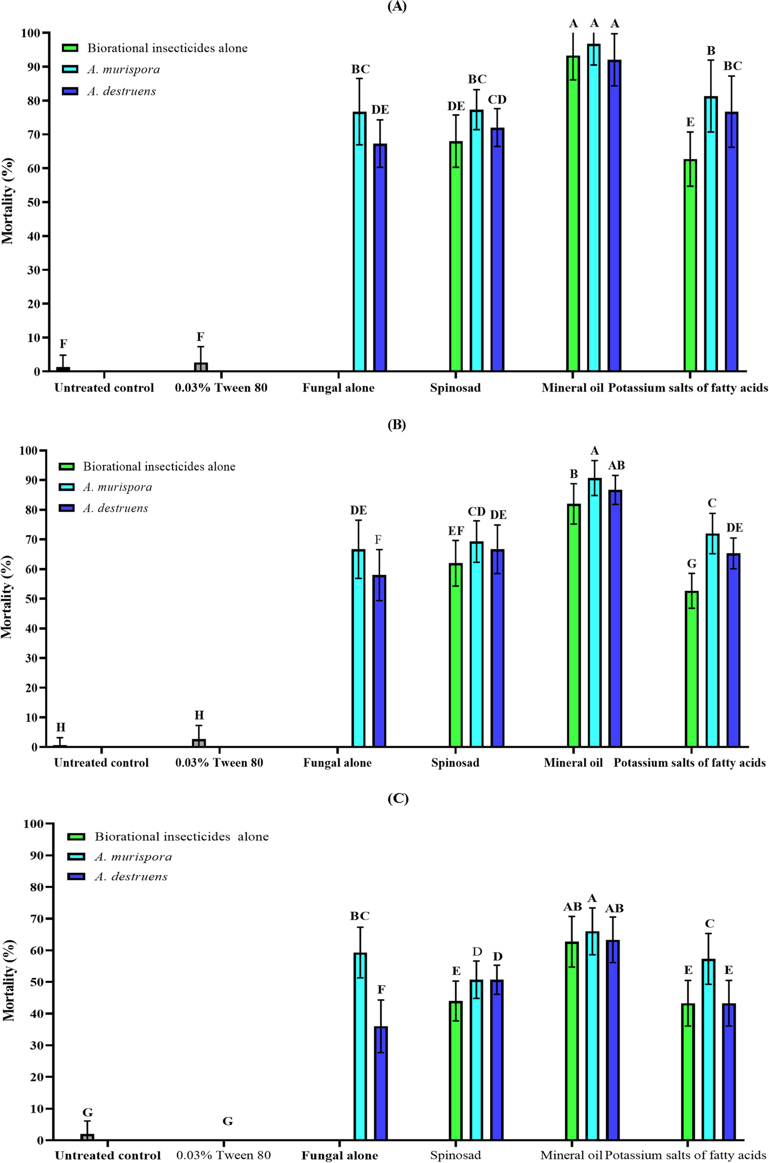 Efficacy of Biorational Insecticides and Entomopathogenic Fungi for Controlling Cassida vittata Vill. (Coleoptera: Chrysomelidae) in Sugar Beet Crops