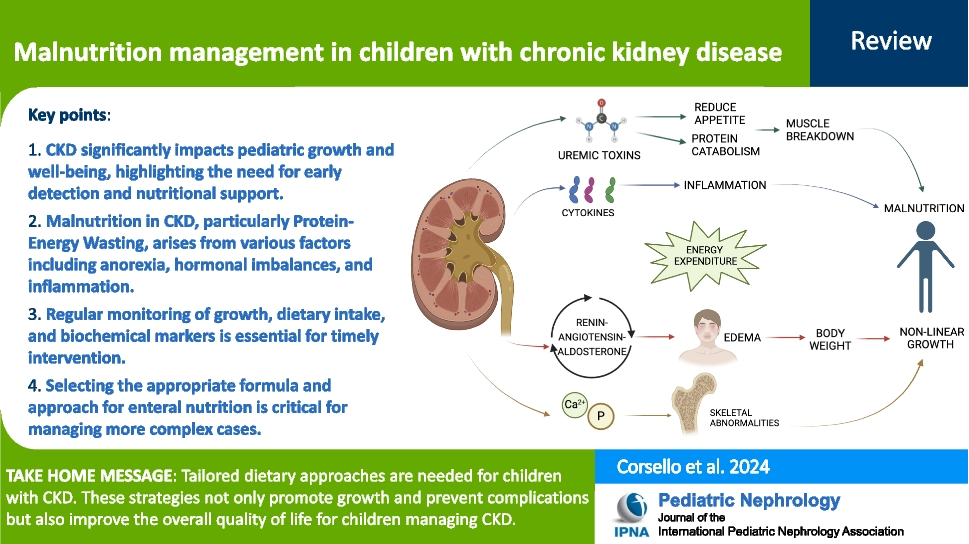 Malnutrition management in children with chronic kidney disease
