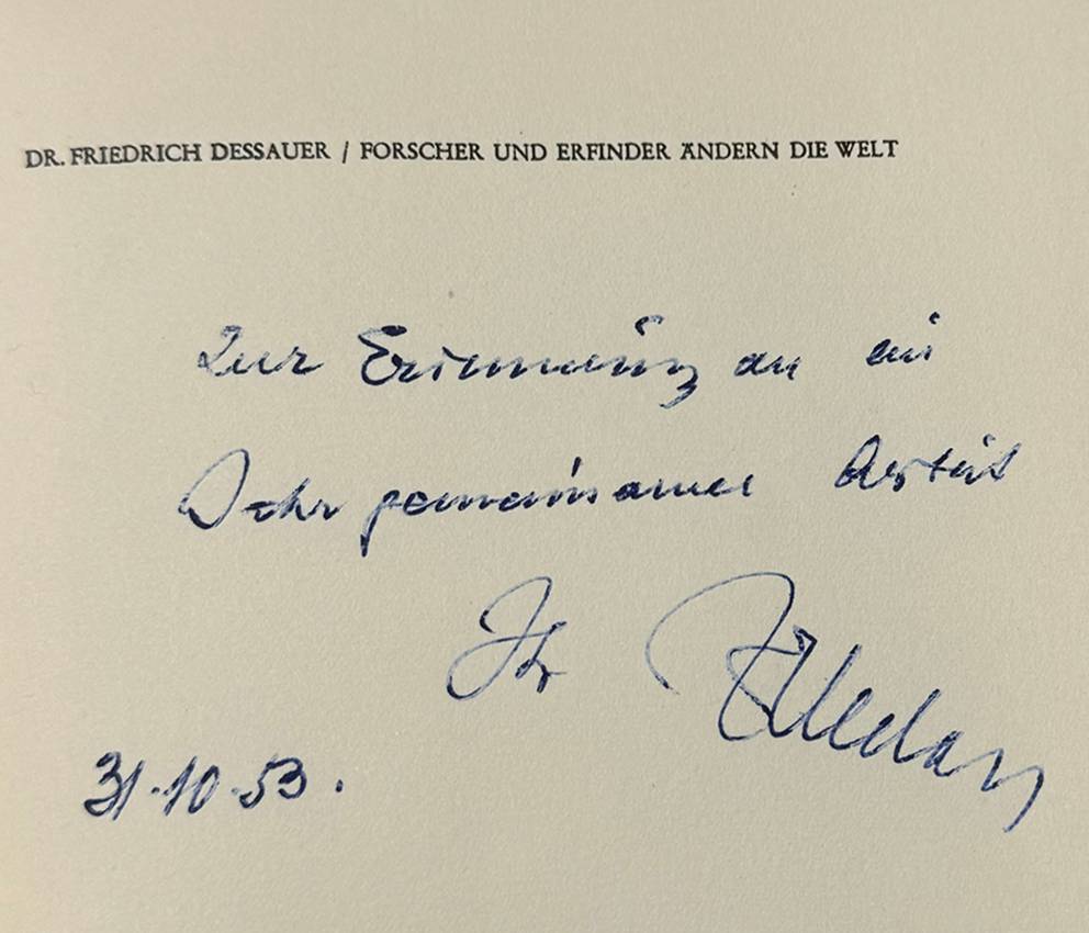 Friedrich Dessauer—reflections on his political and personal sacrifices