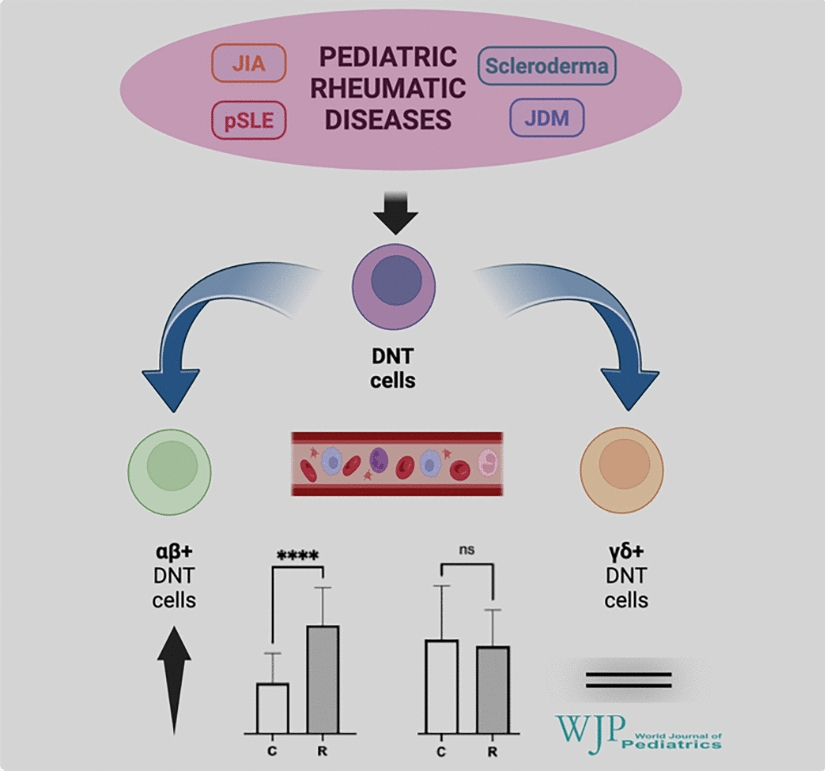 Nonspecific increase of αβTCR+ double-negative T cells in pediatric rheumatic diseases