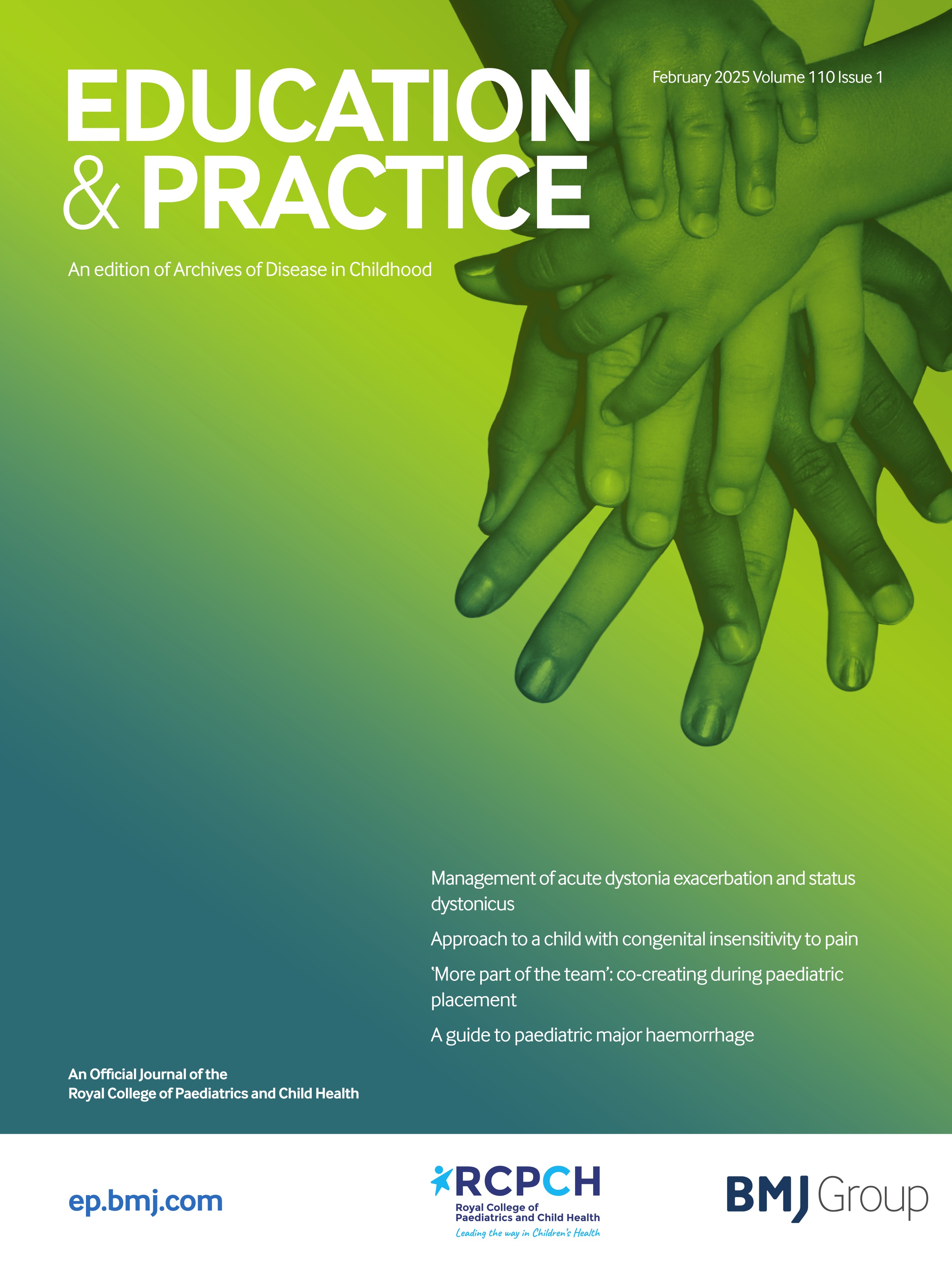 'More part of the team: co-creating during paediatric placements
