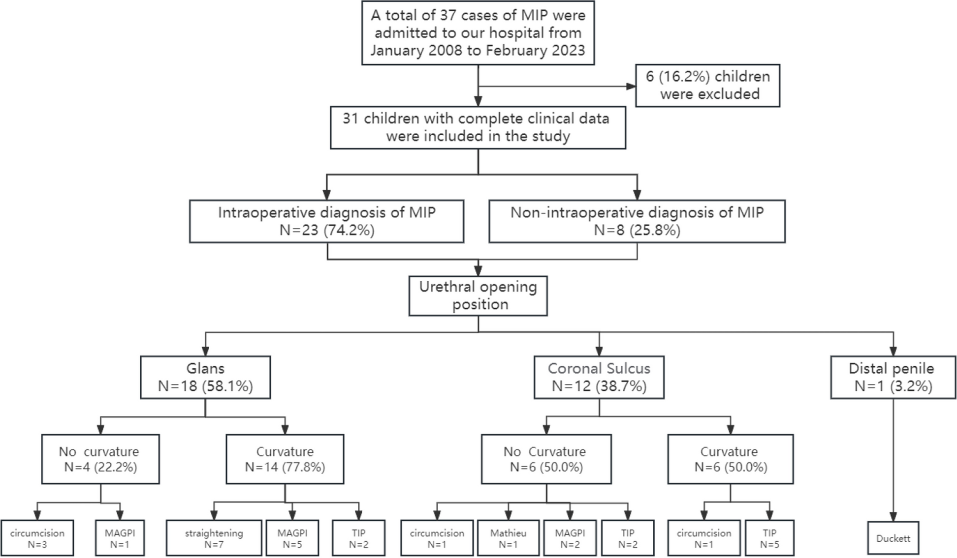 Clinical characteristics, complications and satisfaction of megameatus intact prepuce (MIP) hypospadias variant: a 15 year retrospective study