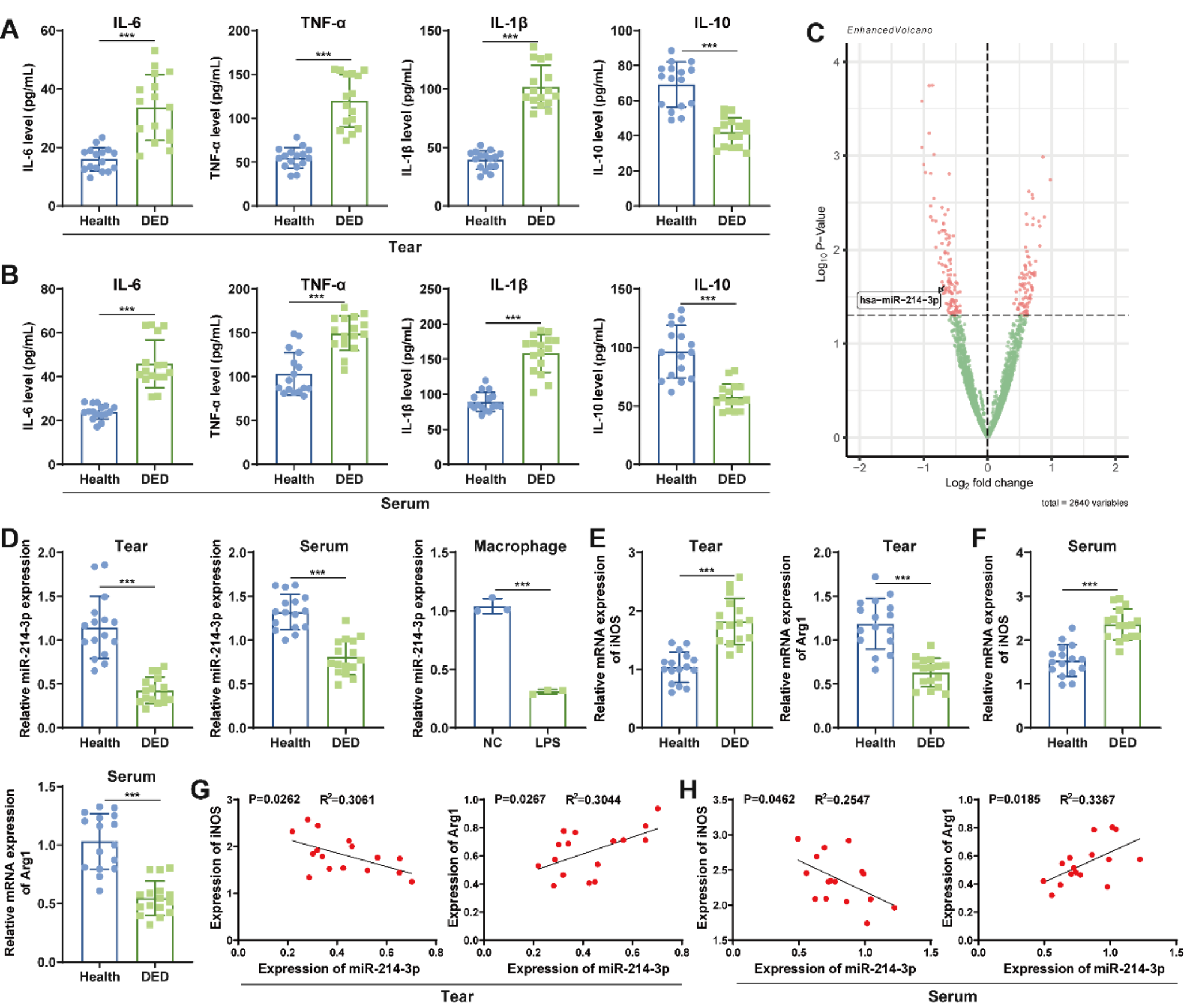 miR-214-3p inhibits LPS-induced macrophage inflammation and attenuates the progression of dry eye syndrome by regulating ferroptosis in cells