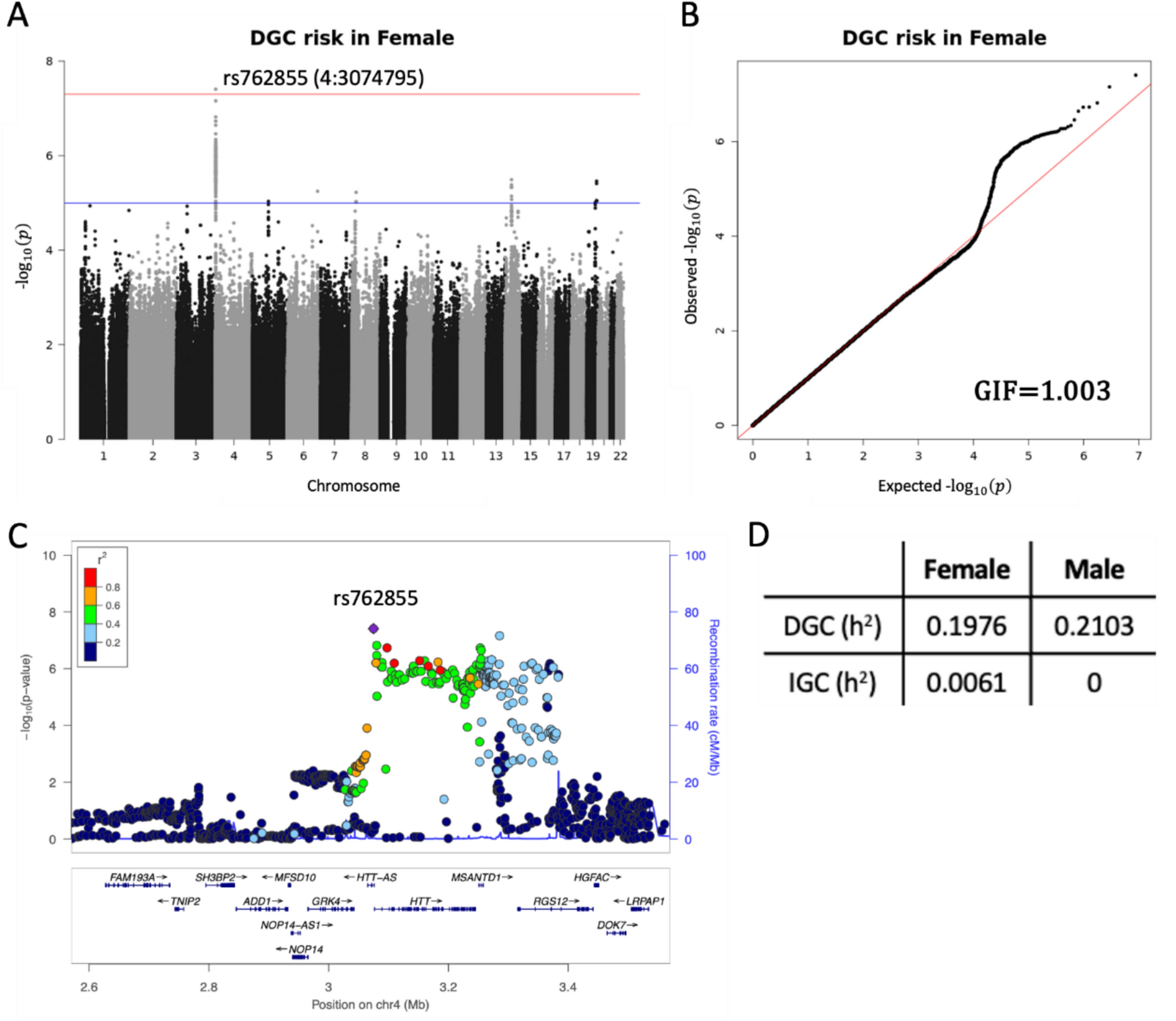 rs762855 single nucleotide polymorphism modulates the risk for diffuse-type gastric cancer in females: a genome-wide association study in the Korean population