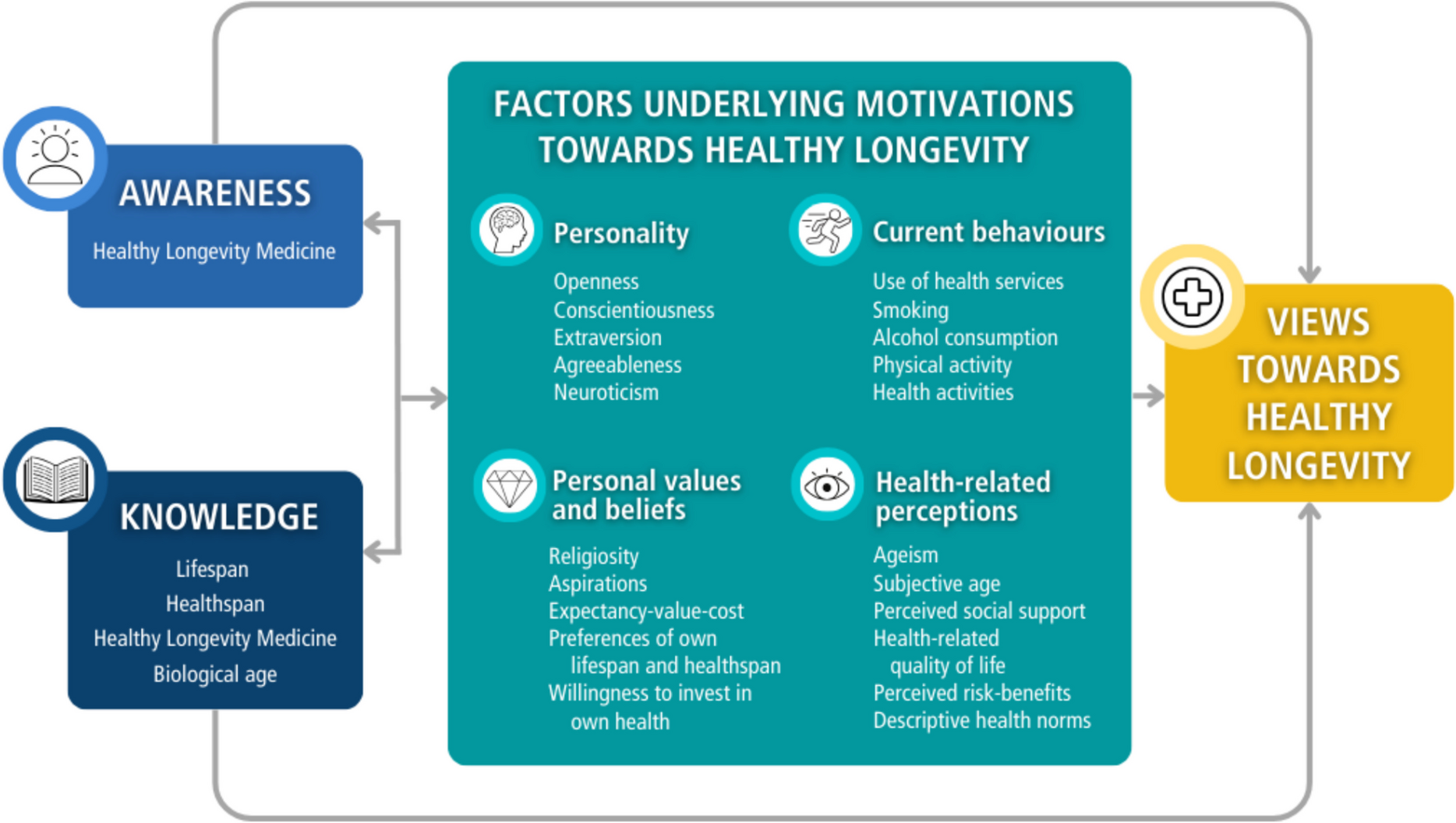 Awareness, knowledge, and motivations about lifespan, healthspan, and Healthy Longevity Medicine in the general population: the HEalthy LOngevity (HELO) conceptual framework