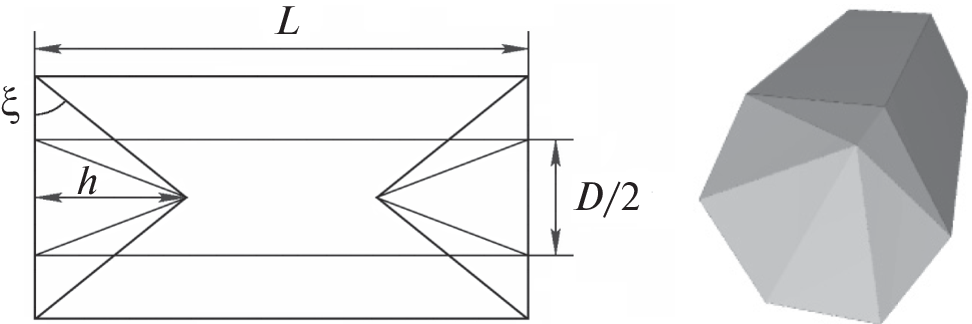 Optical Model of a Cirrus Cloud Consisting of Hollow Ice Hexagonal Columns for Lidar Applications