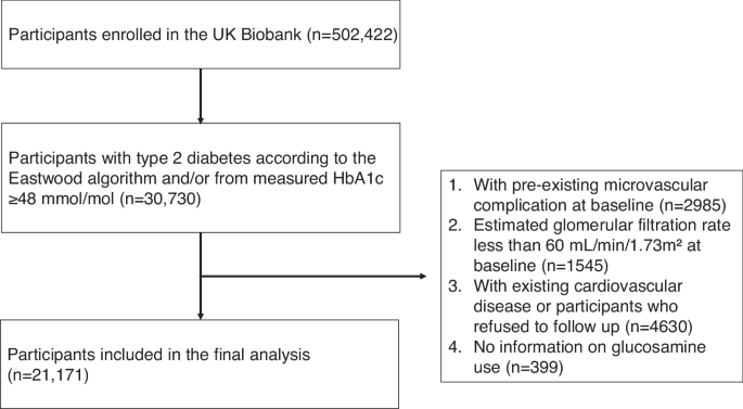 Association of habitual glucosamine use with risk of microvascular complications among individuals with type 2 diabetes: a prospective cohort study in UK biobank