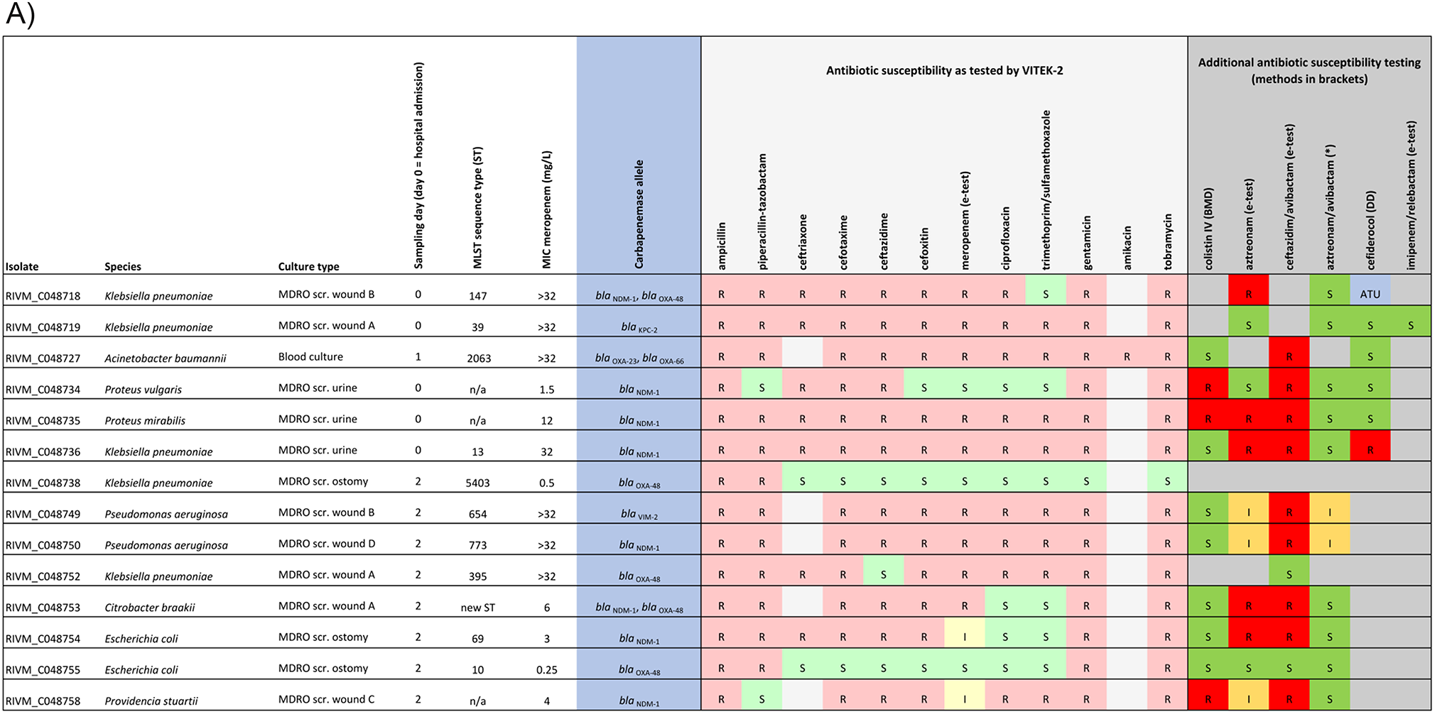Healthcare professionals challenged by 14 distinct carbapenemase-producing micro-organisms in a war-injured Ukrainian patient