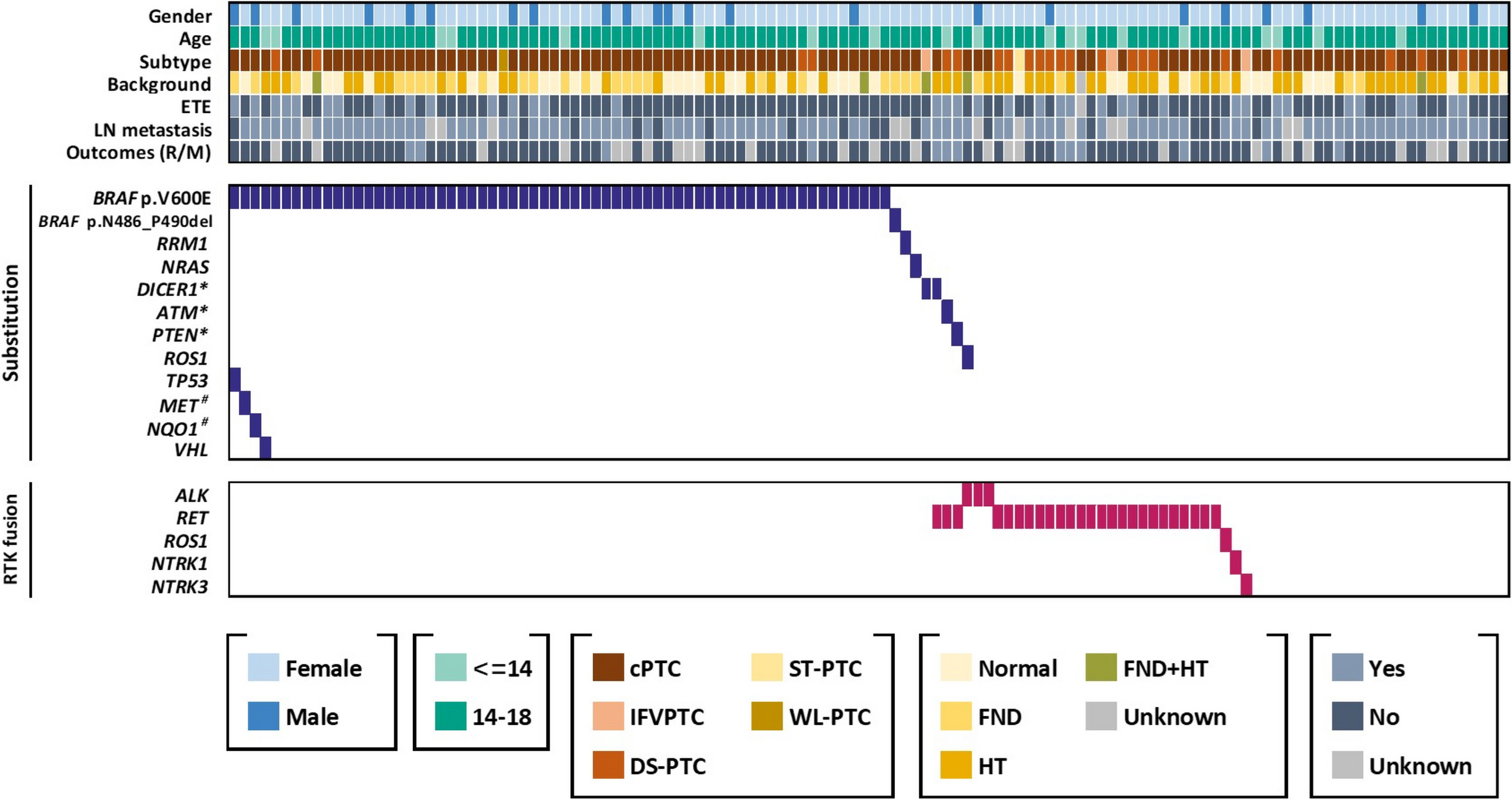 Identification of Oncogenic Alterations in 124 Cases of Pediatric Papillary Thyroid Carcinoma: ::, ::, and :: Fusions Induce MAPK Pathway Activation