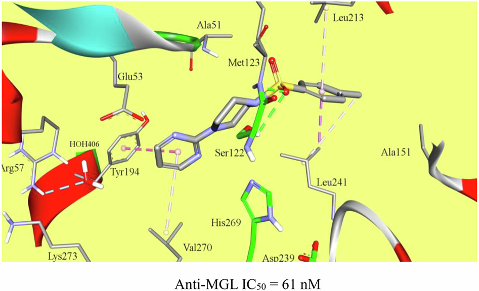 Design, synthesis and biological evaluation of monoglyceride lipase inhibitors guided by dipeptidyl peptidase IV inhibitors