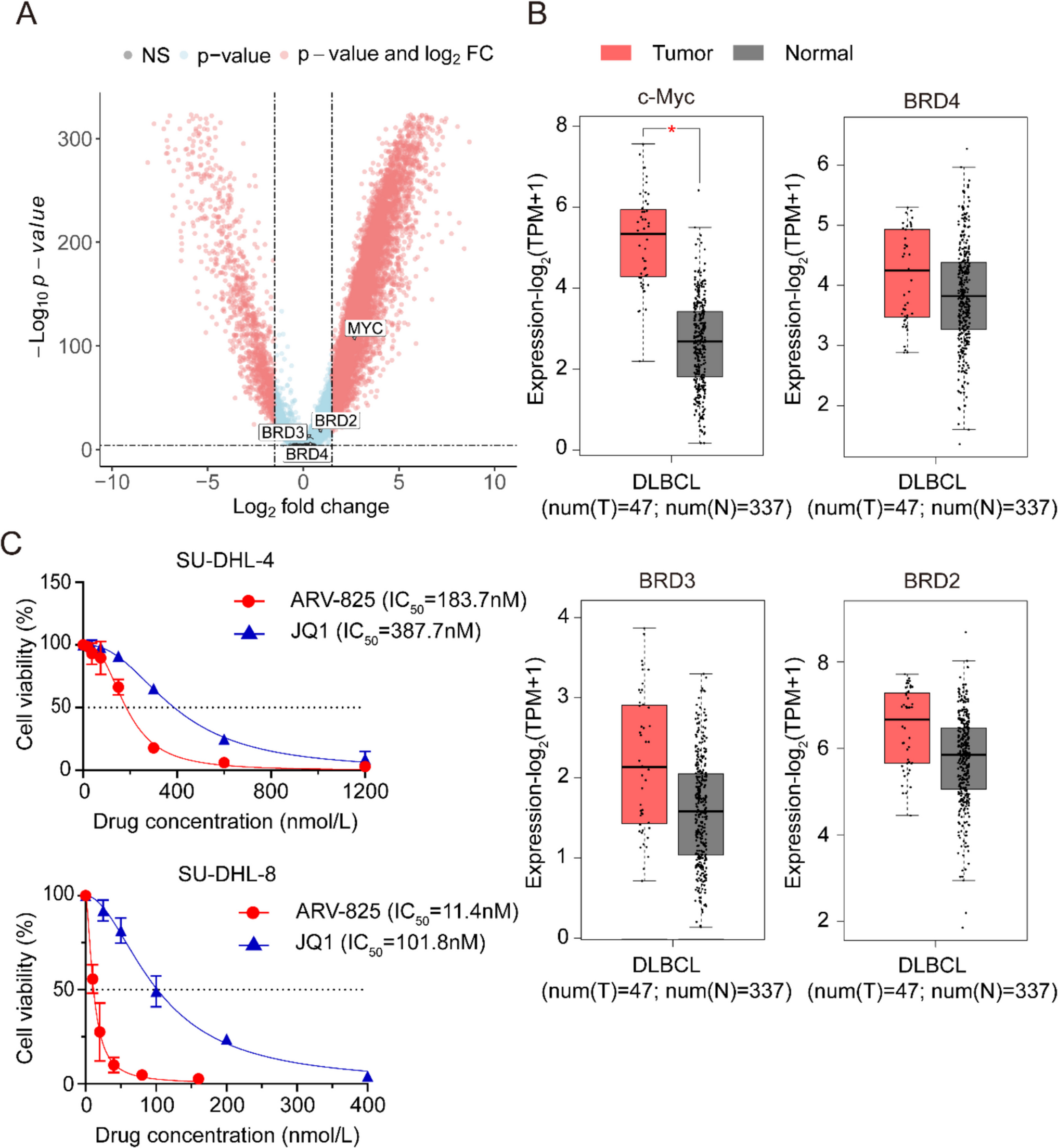 Targeting Myc through BET-PROTAC elicits potent anti-lymphoma activity in diffuse large B cell lymphoma