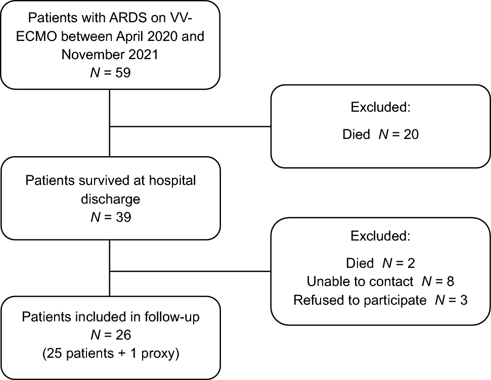 Functional outcomes among the survivors of veno-venous extracorporeal membrane oxygenation during the COVID-19 pandemic: a historical cohort study