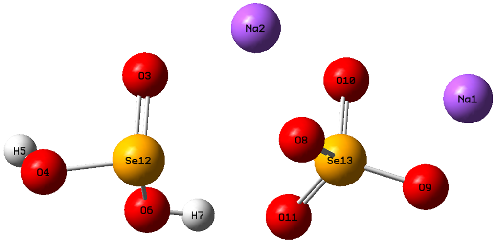 DFT Investigation of Electronic Structure, Reactivity, and Molecular Interactions in a Selenate–Selenite System