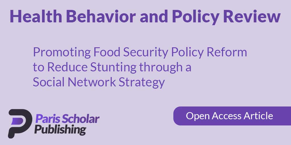 Promoting Food Security Policy Reform to Reduce Stunting through a Social Network Strategy