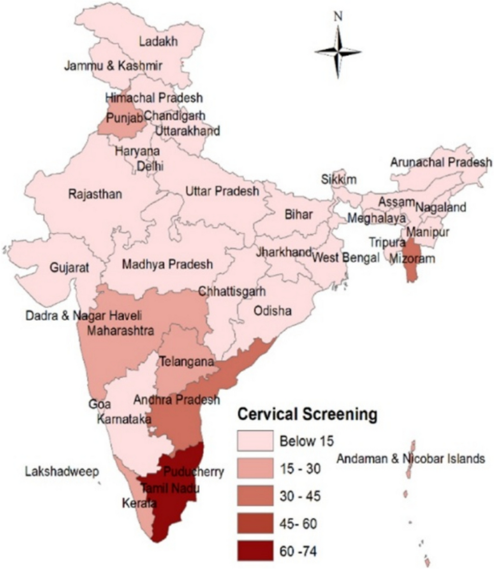 Determinants of Cervical Cancer Screening in Early Middle-Aged Women in India Using Weighted Random Forest