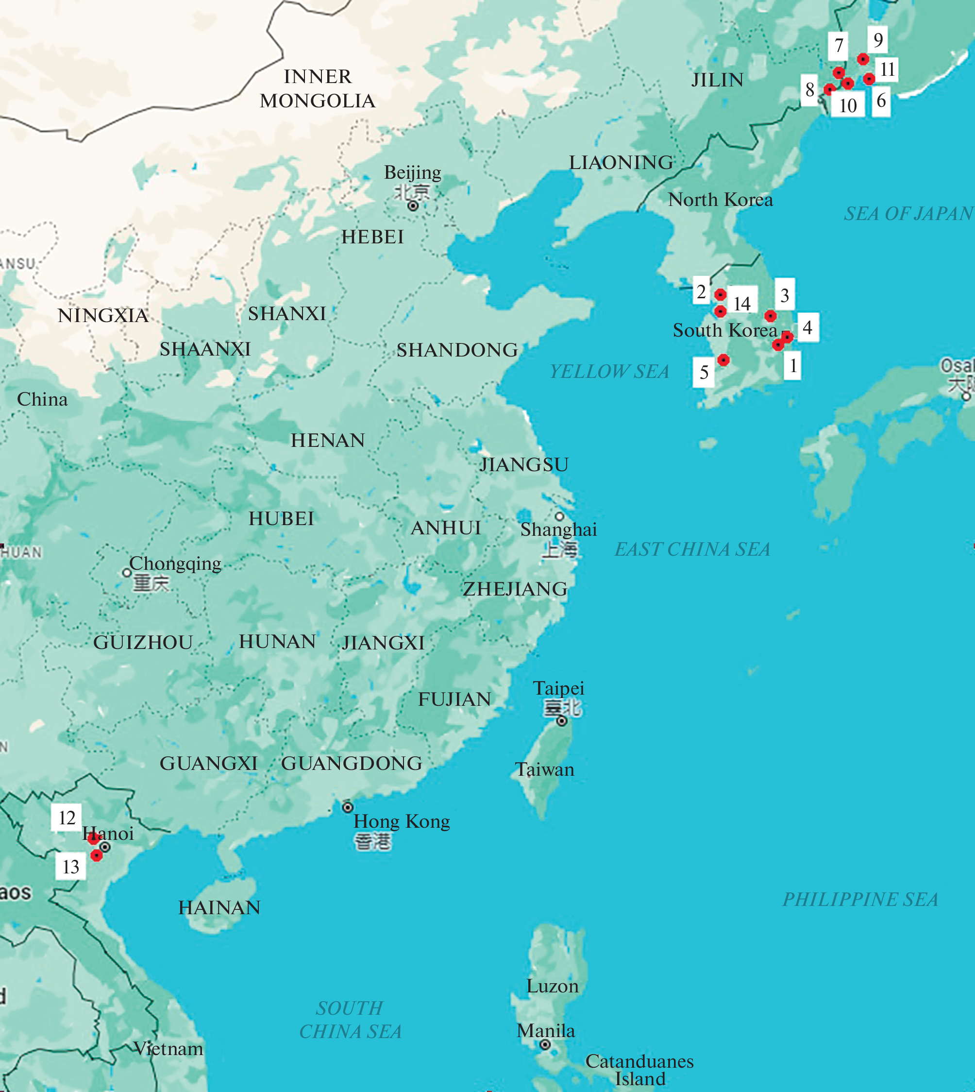 Polymorphism in Five Exons of the  of  in the Populations of Russia, South Korea, and Vietnam