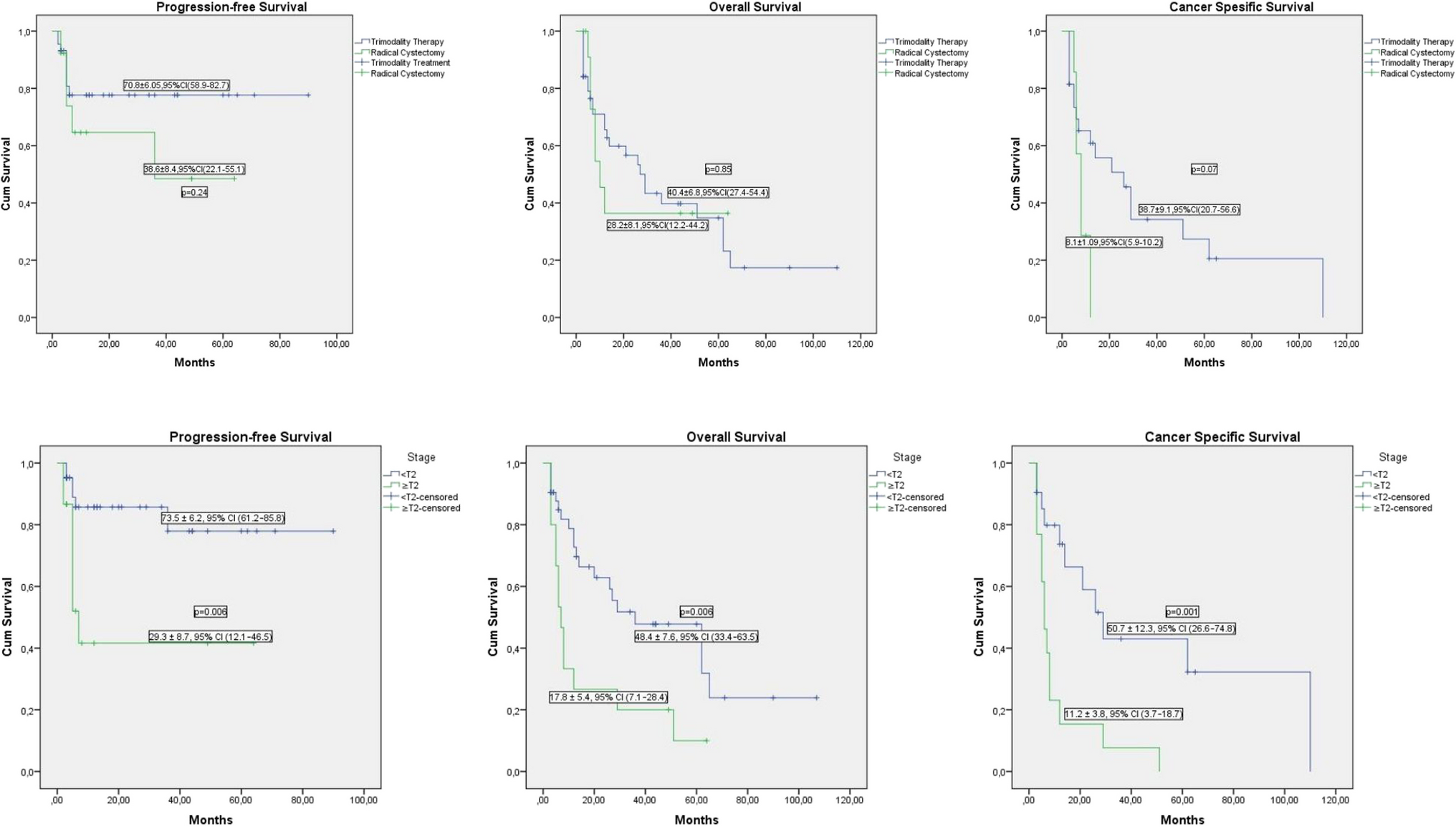Comparative Analysis of Oncological Outcomes between Trimodal Therapy and Radical Cystectomy in Patients with Variant Bladder Cancer