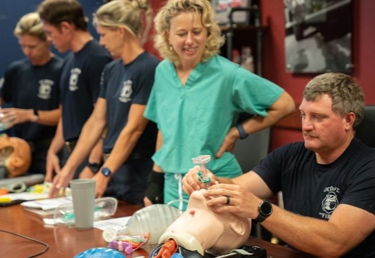 Certified Registered Nurse Anesthetists provide training for UC Davis Fire Department