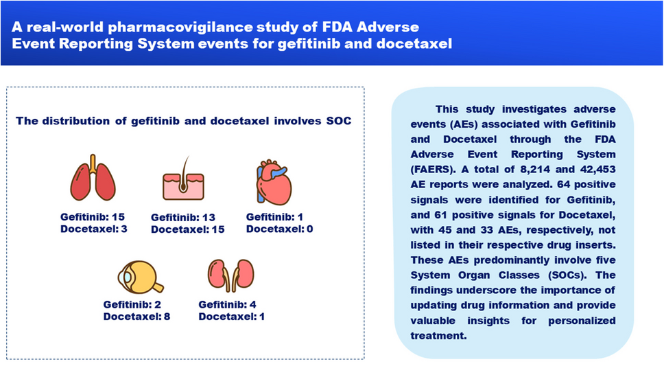 A real-world pharmacovigilance study of FDA Adverse Event Reporting System events for gefitinib and docetaxel