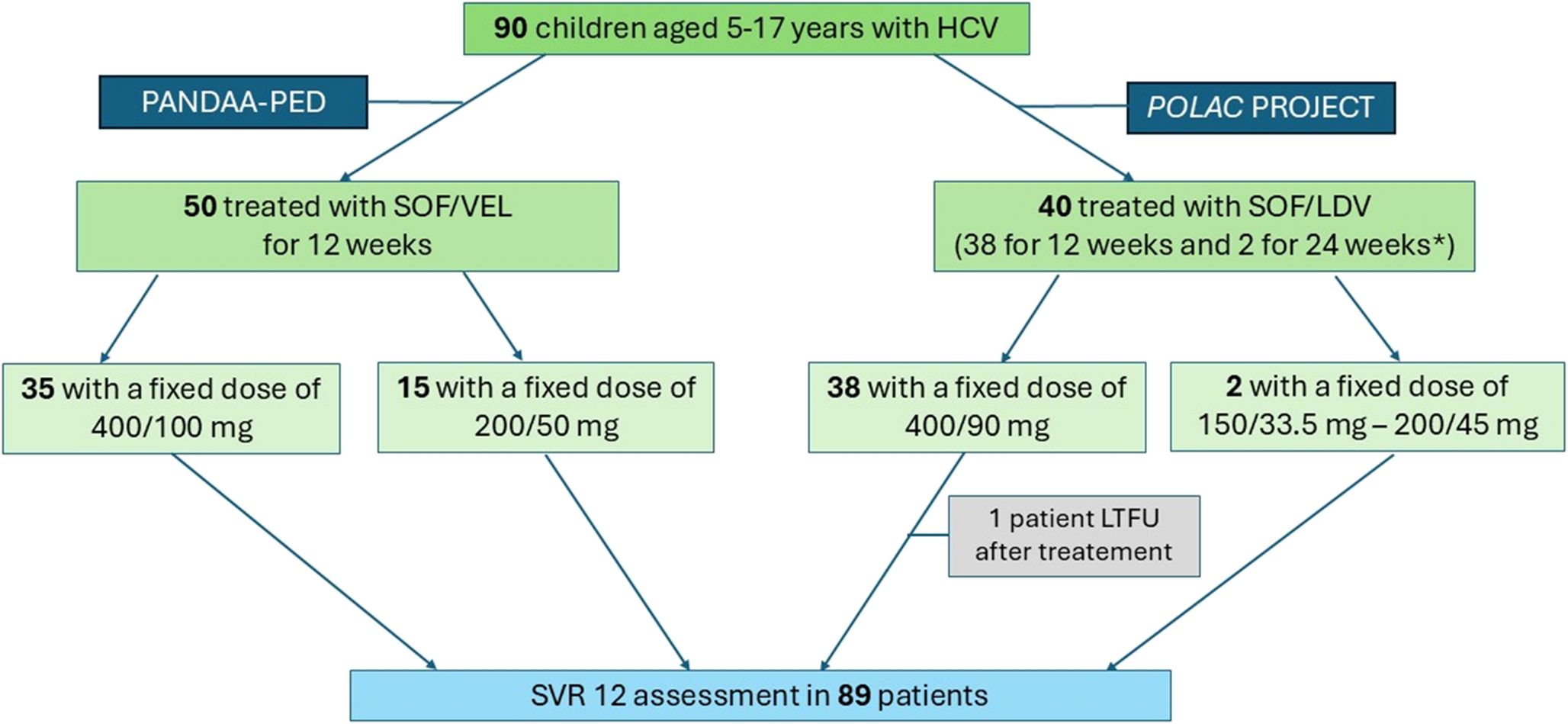 Efficacy and safety of sofosbuvir-based therapies for treating HCV in children: observations from a real-world setting