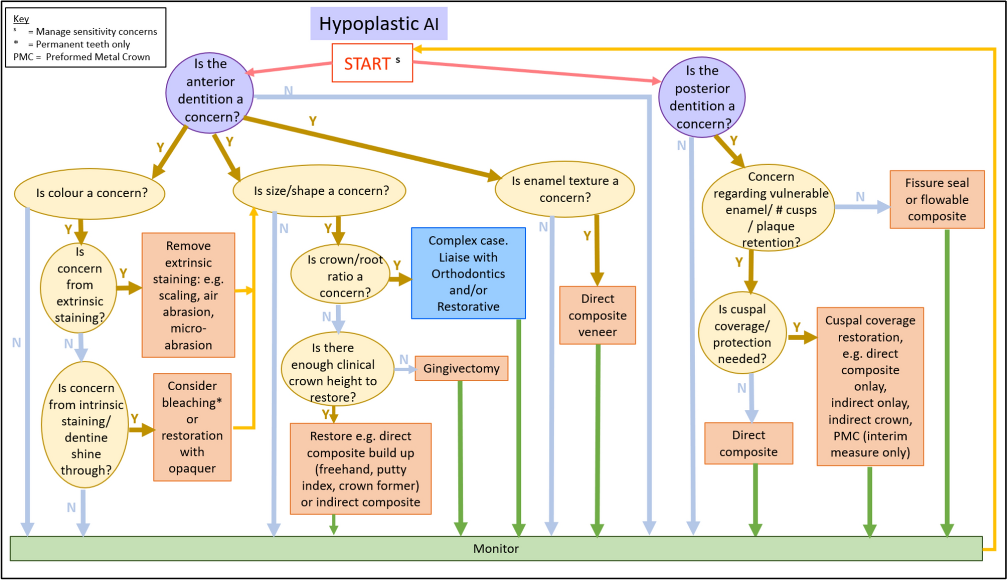 A UK-based consensus on clinical decision flowcharts for managing childhood amelogenesis imperfecta in the permanent dentition