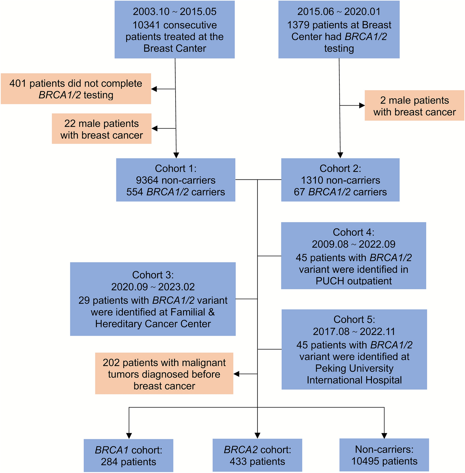 Risk of second non-breast primary cancer in Chinese breast cancer patients with germline  pathogenic variants