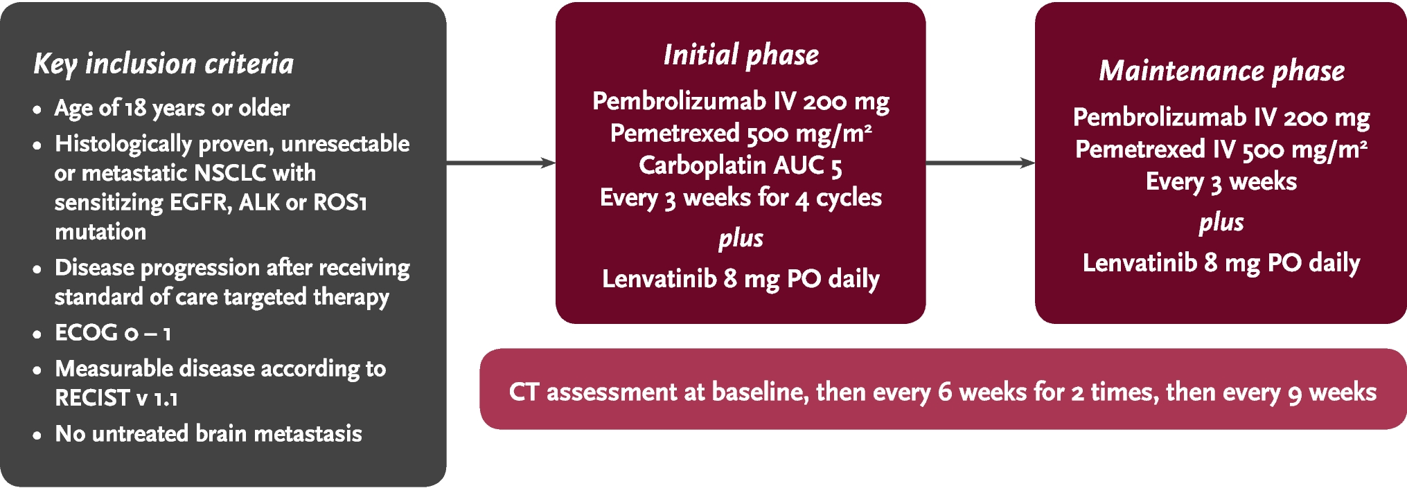 A phase 2, open-label, single-arm study evaluating the combination of pembrolizumab, lenvatinib, carboplatin and pemetrexed in patients with metastatic non-small cell lung cancer harbouring targetable genomic alterations who progressed on standard tyrosine kinase inhibitors