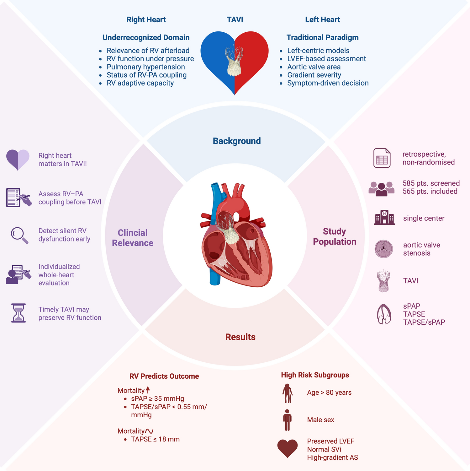 Right heart function matters: prognostic value of sPAP, TAPSE and RV–PA coupling in a real-world cohort of TAVI patients