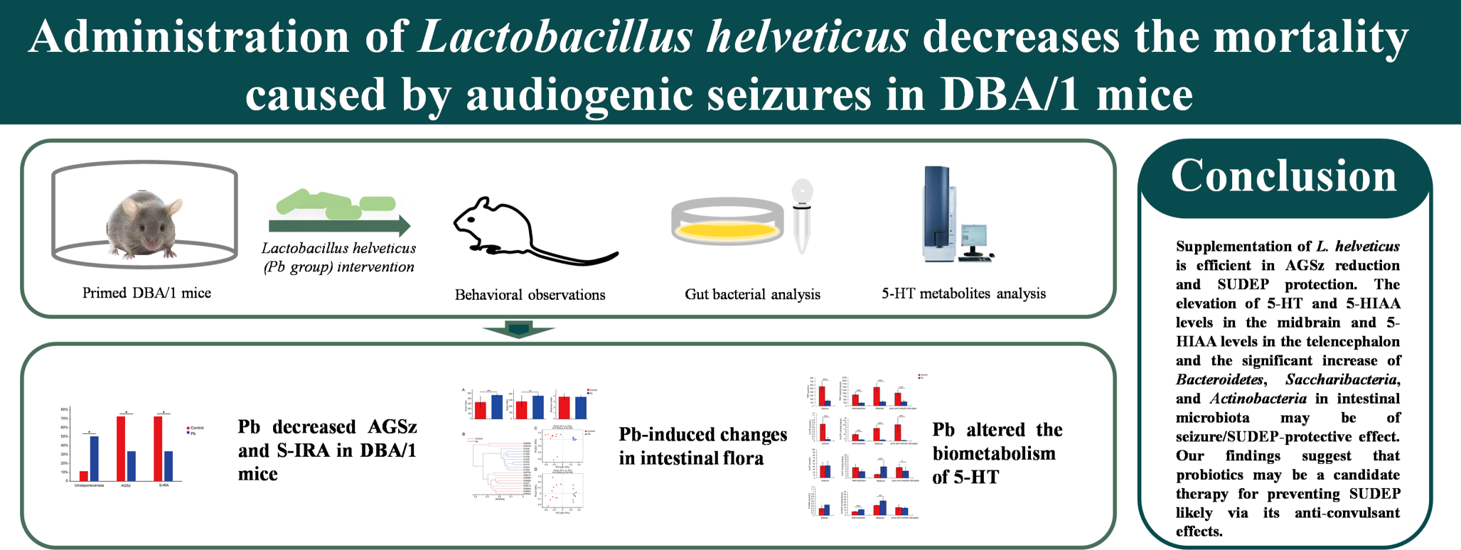 Administration of decreases the mortality caused by audiogenic seizures in DBA/1 mice