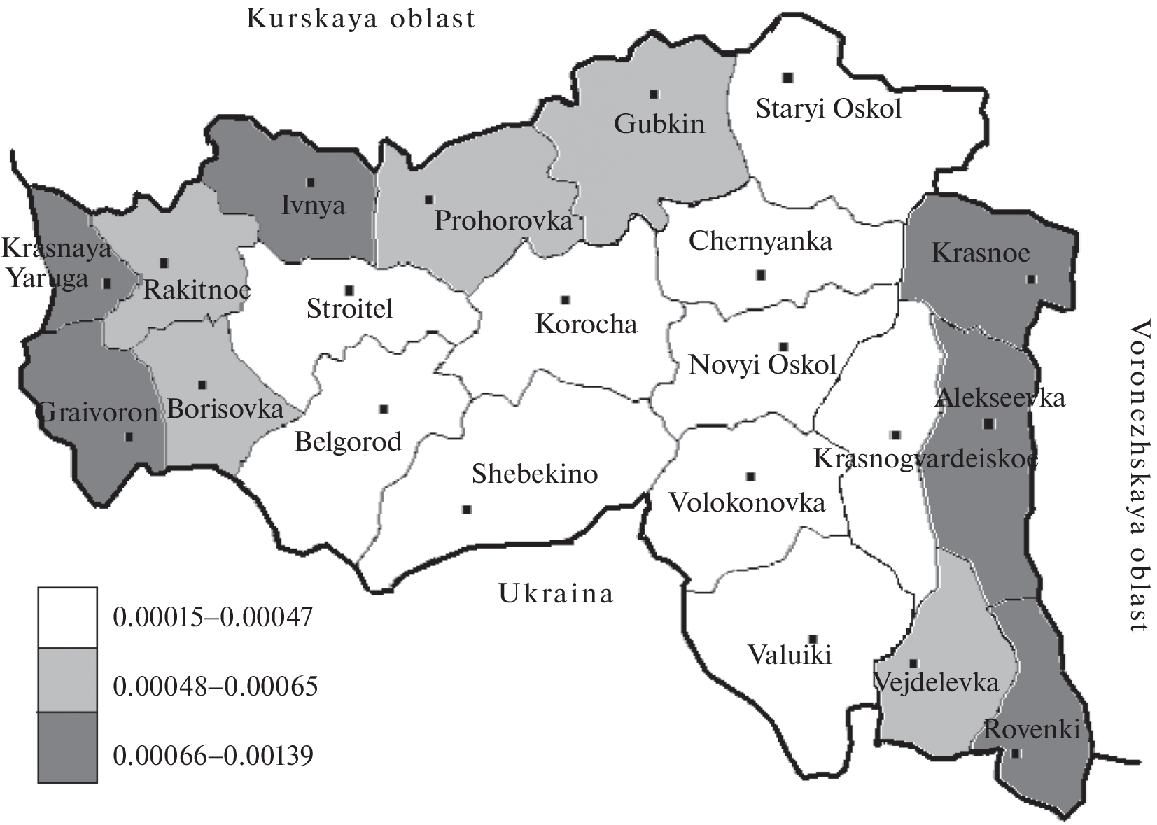 Variability of the Level of Random Inbreeding of the Population of Belgorod Oblast