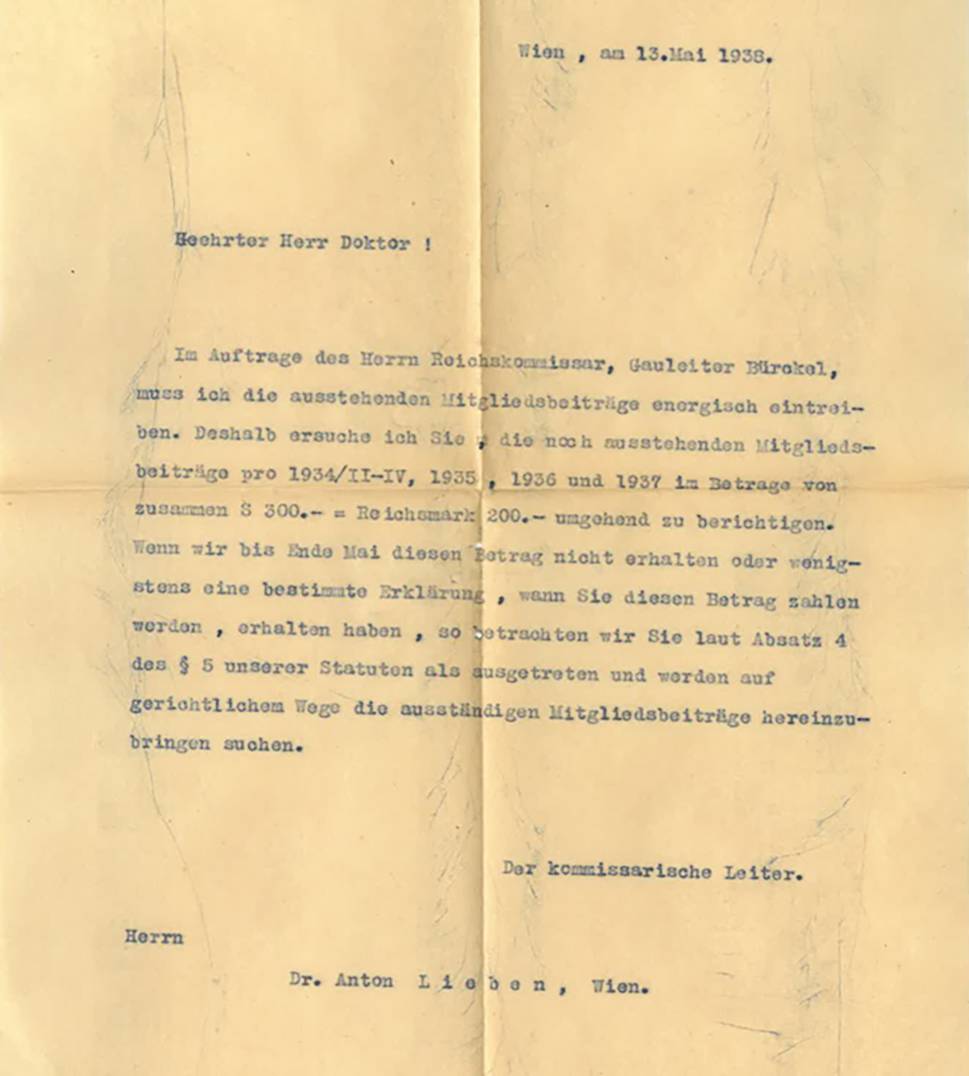 The College of Physicians in Vienna and its Jewish members after Austria’s annexation () to Nazi Germany in 1938