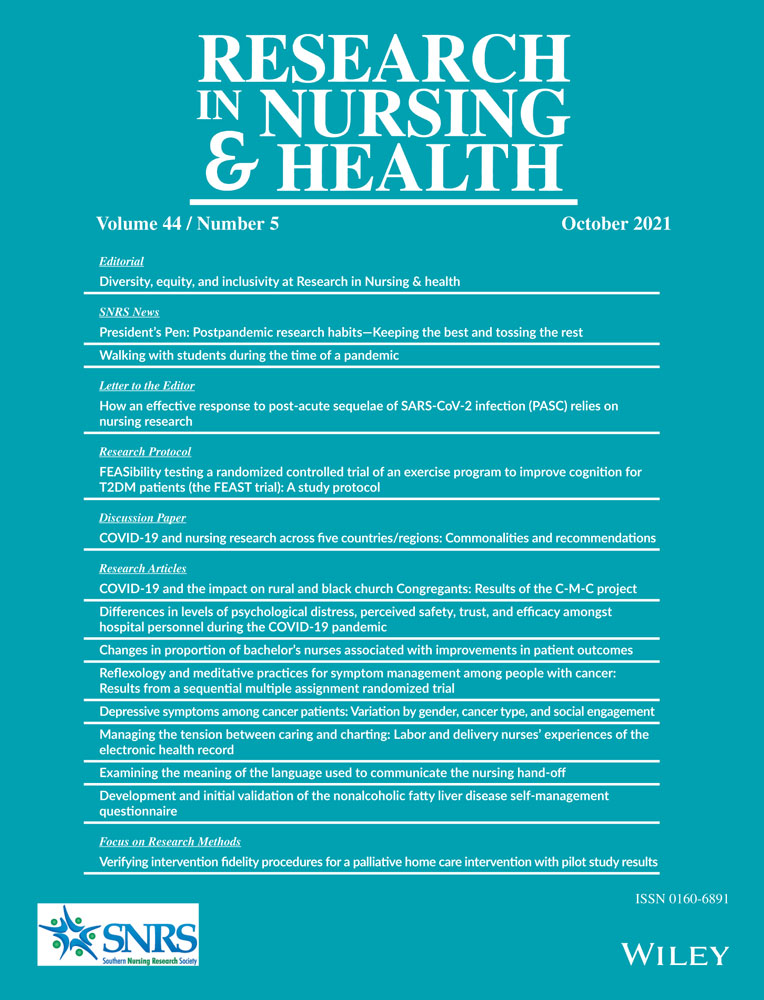 Diversity, equity, and inclusivity at Research in Nursing & Health