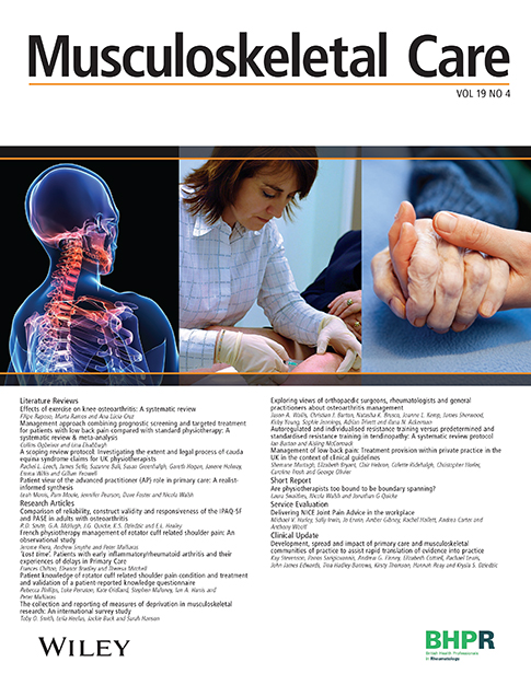 Comparison of reliability, construct validity and responsiveness of the IPAQ‐SF and PASE in adults with osteoarthritis