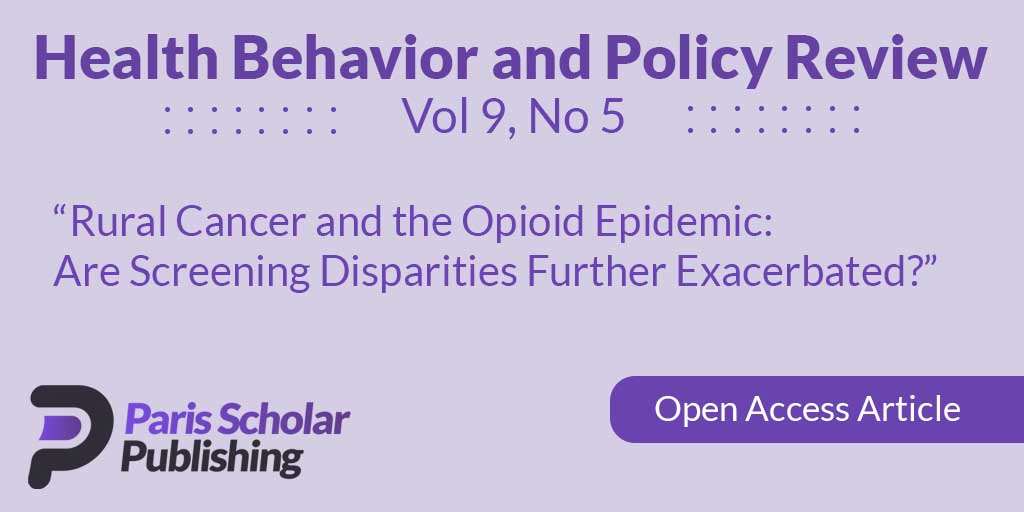 Rural Cancer and the Opioid Epidemic: Are Screening Disparities Further Exacerbated?