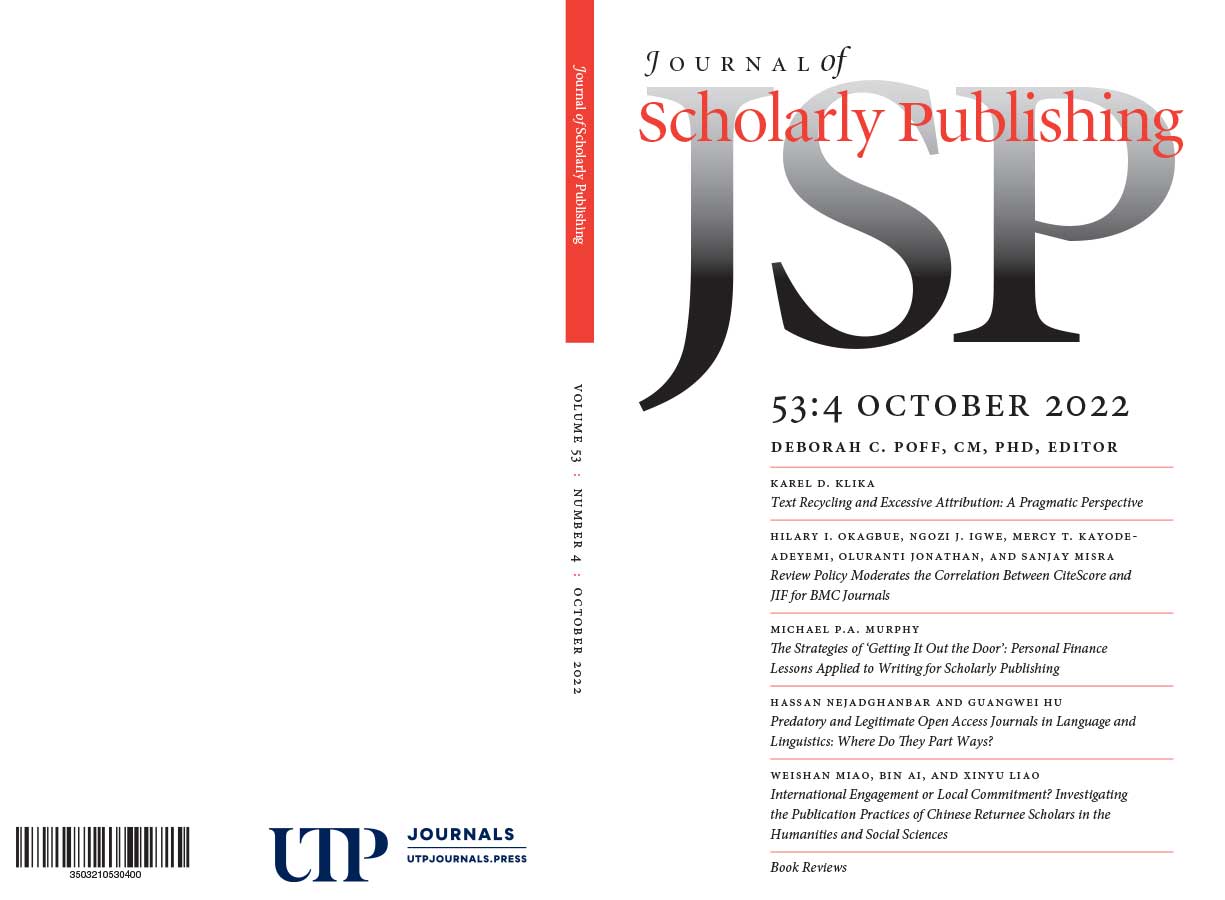 The Strategies of ‘Getting It Out the Door’: Personal Finance Lessons Applied to Writing for Scholarly Publishing