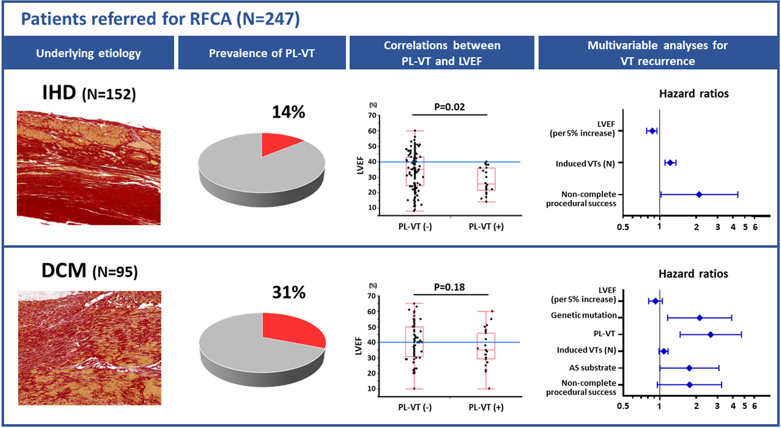 Pleomorphic Ventricular Tachycardia in Dilated Cardiomyopathy Predicts Ventricular Tachycardia Recurrence After Ablation Independent From Cardiac Function: Comparison With Patients With Ischemic Heart Disease