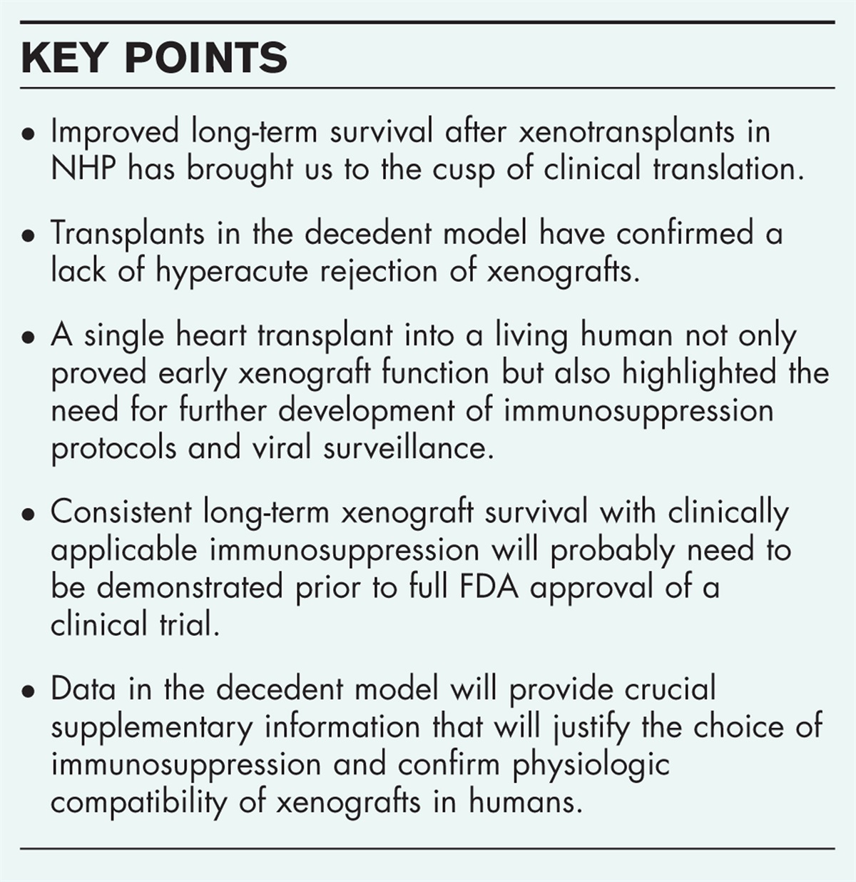 The road to xenotransplantation