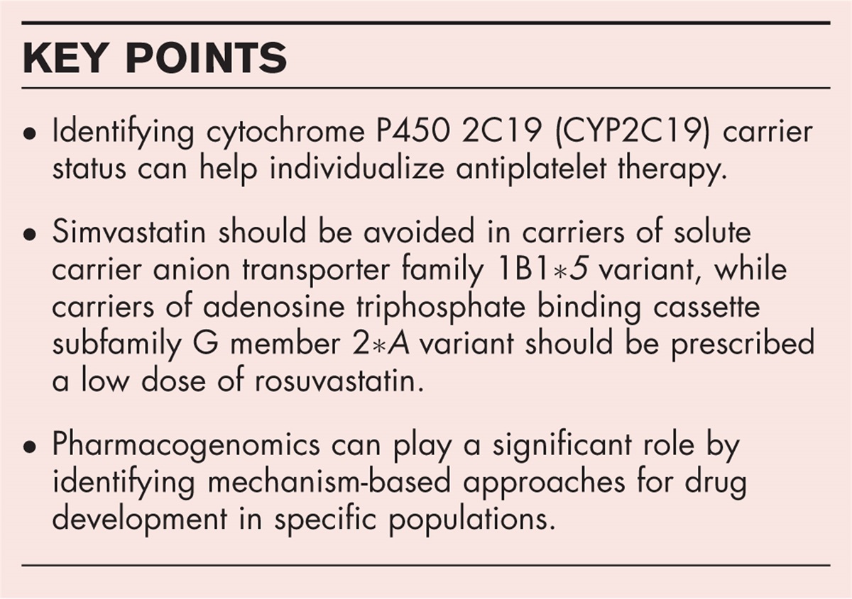 Pharmacogenetics of cardiovascular drugs