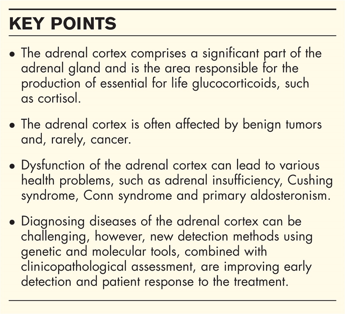 Molecular tools for diagnosing diseases of the adrenal cortex