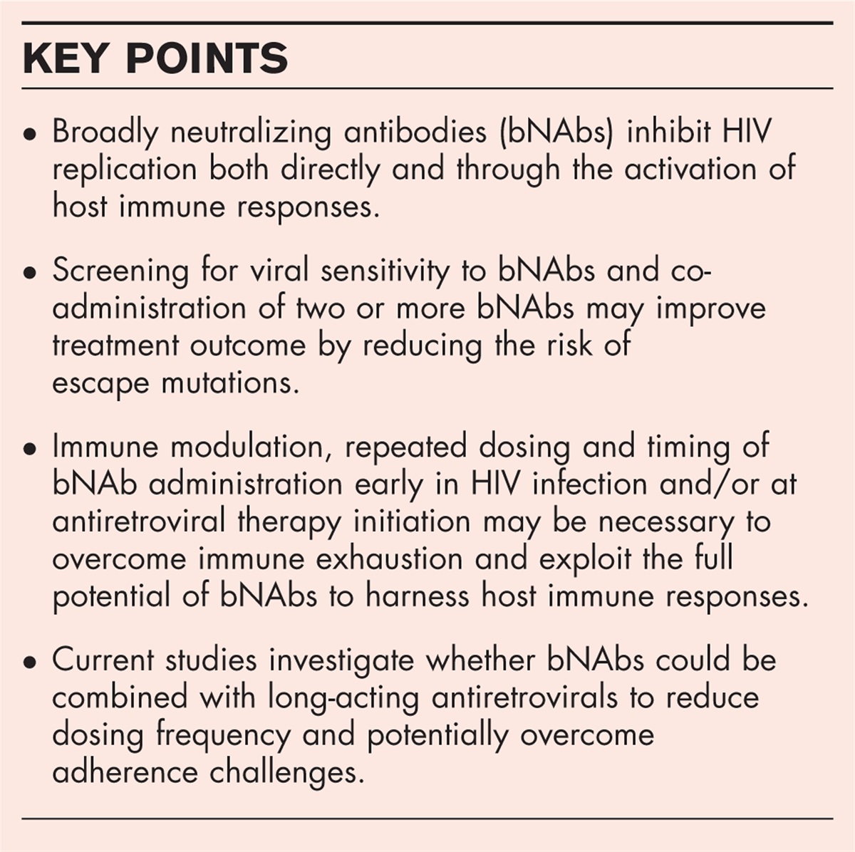 Broadly neutralizing antibodies for HIV treatment and cure approaches