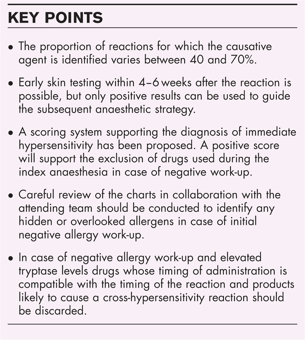 Perioperative anaphylaxis: when the allergological work-up goes negative