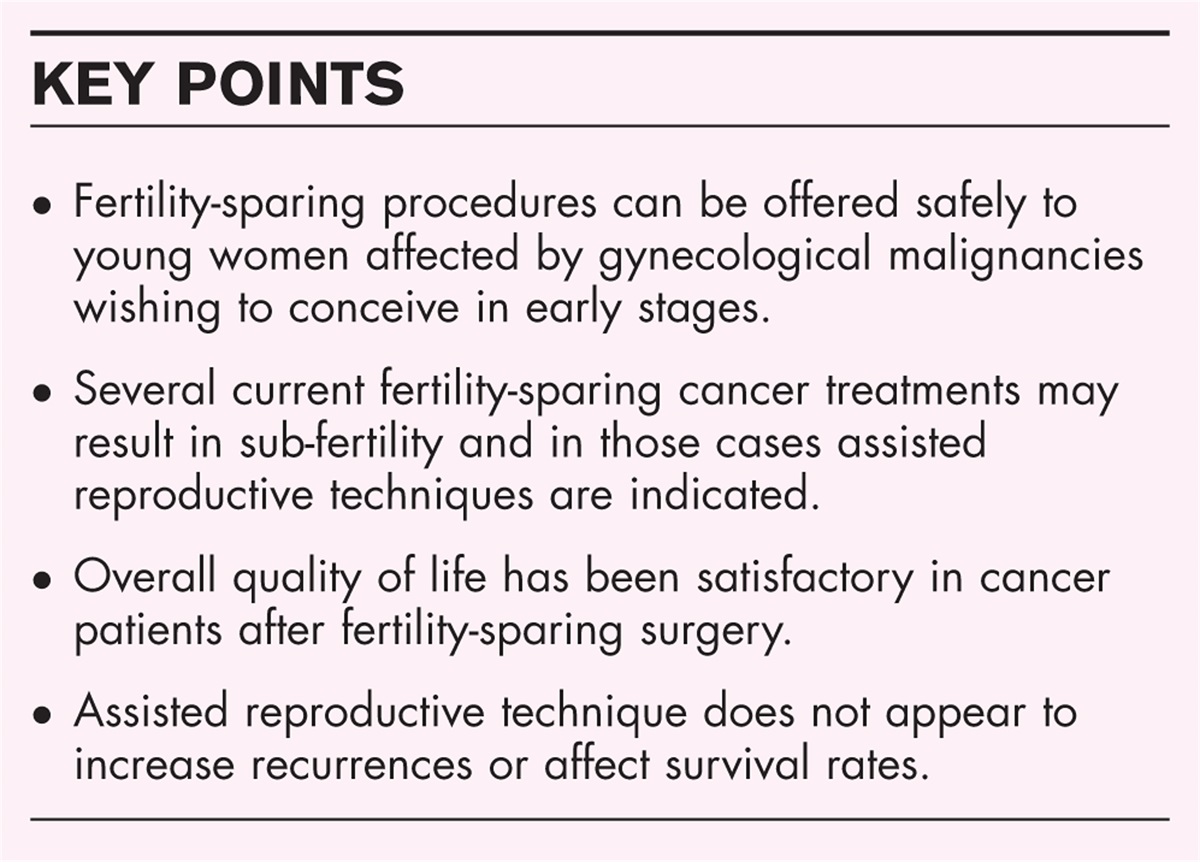 Safety of assisted reproductive techniques in gynecological cancer patients
